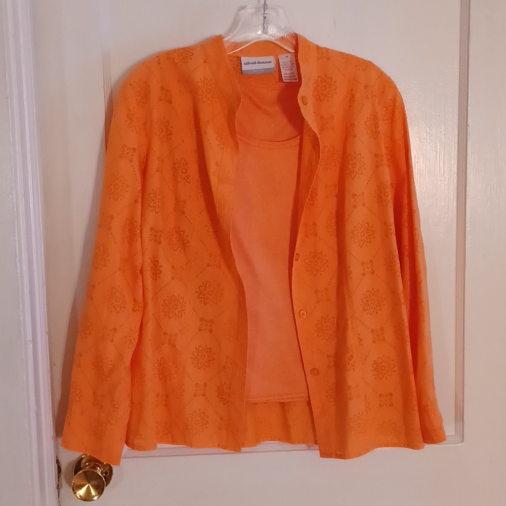 Alfred Dunner 2 pc.set tank top and cover blouse size 6P
